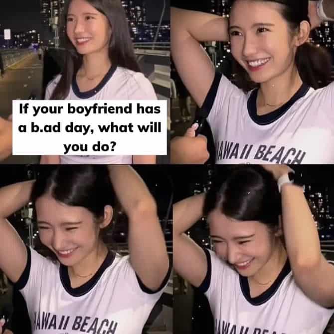 If your boyfriend has a bad day, what will you do