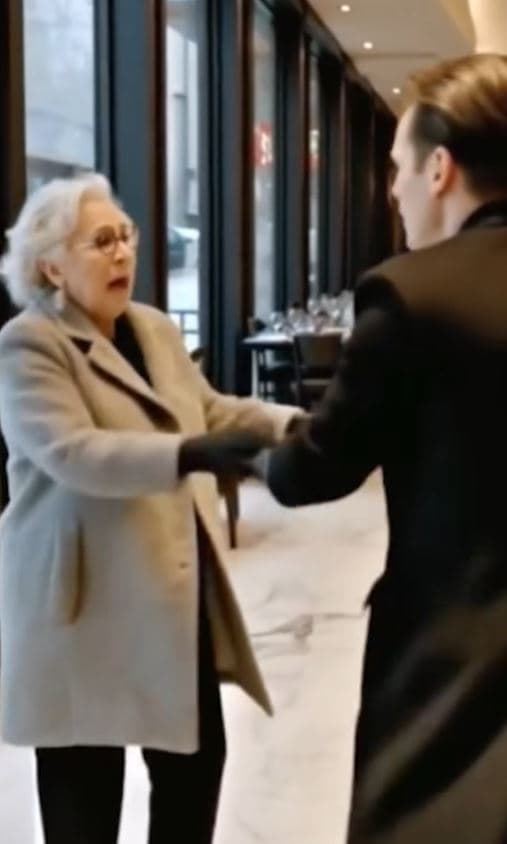 Restaurant Manager Kicks Out Old Lady Asking for Shelter, Next Day Sees Her Sitting with Owner