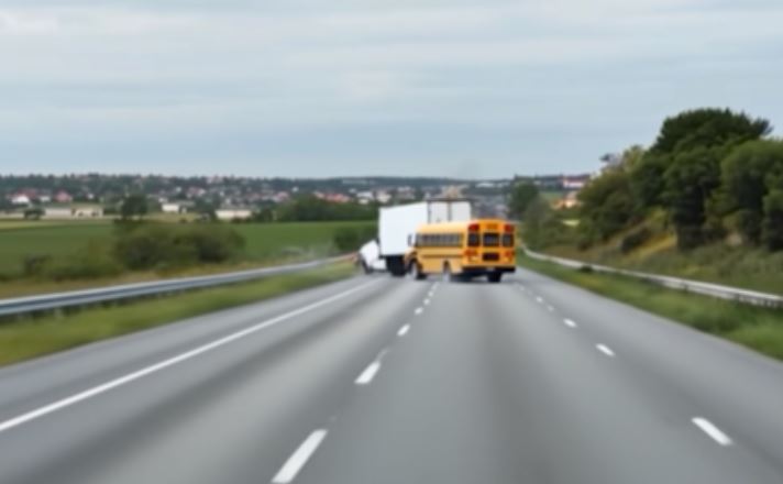 Tragedy on the Highway: School Bus Collides With Truck That Bursts Into Flames