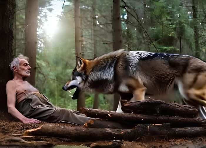 The old man’s own children left him in the forest without food or water, for the sake of his inheritance, hoping that wild animals would eat him: but what the wolf did shocked everyone.