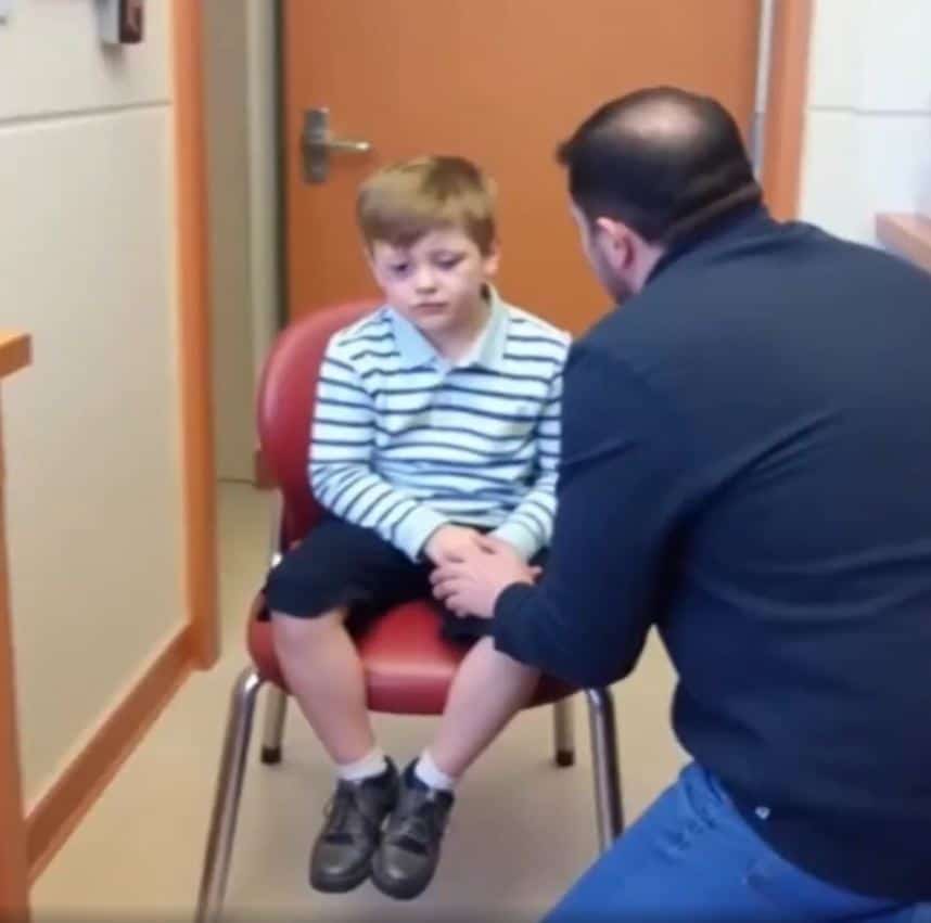 I got a call from the school nurse about my son. I hurried over. He