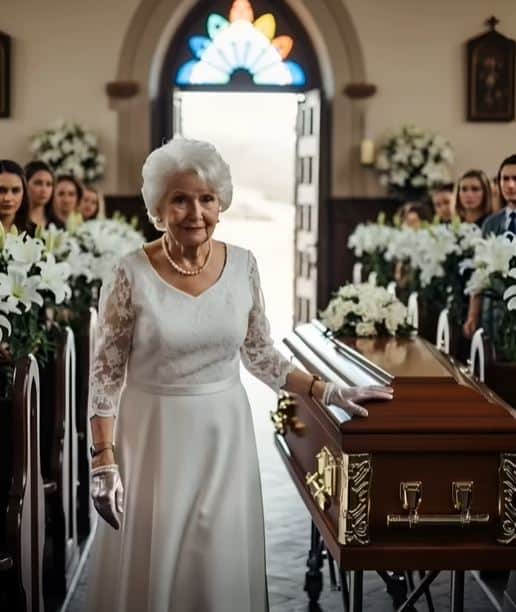 At My Father’s Funeral, a Woman in a Wedding Dress Stood Up—Her Words Changed Everything We Thought We Knew About Him