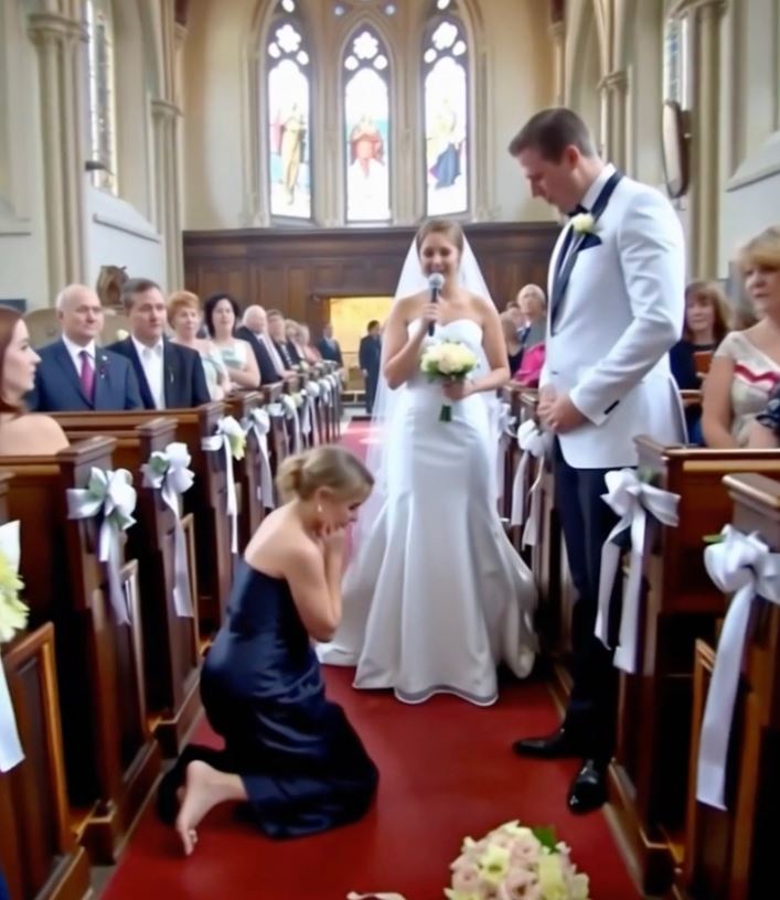On my wedding day, just as I was about to say my vows, my maid