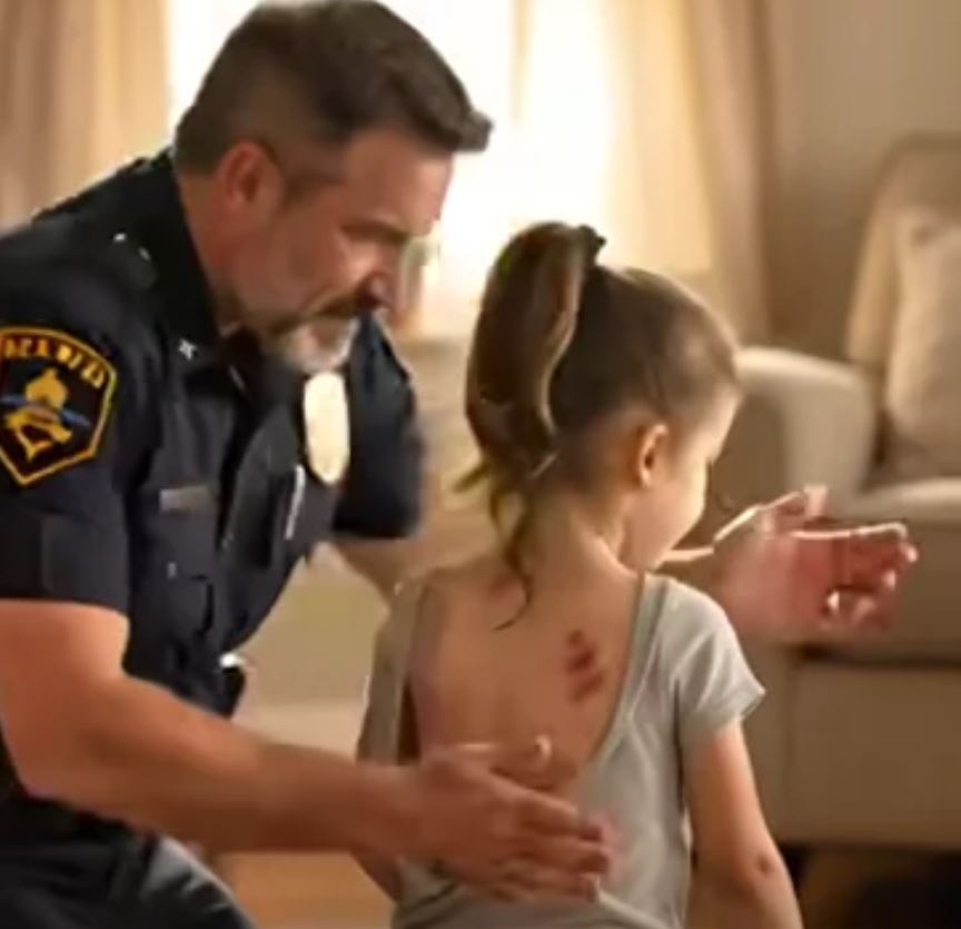 My 7-year-old came back from her mom’s place with marks. Her stepdad called it ‘toughening up.’ My ex said I was being ‘too soft.’ She forgot I’m a police officer. In my work, we call it something else: Evidence