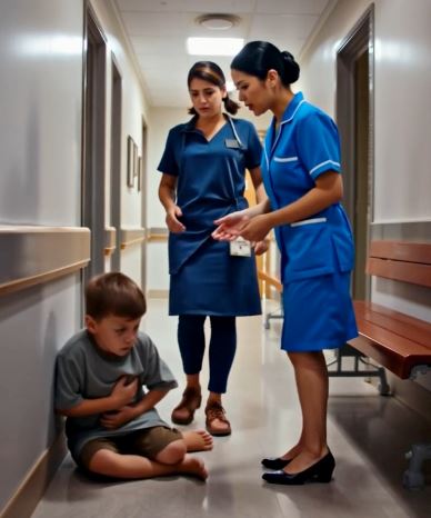A nine-year-old boy came to the hospital all alone and complained of severe stomach pain