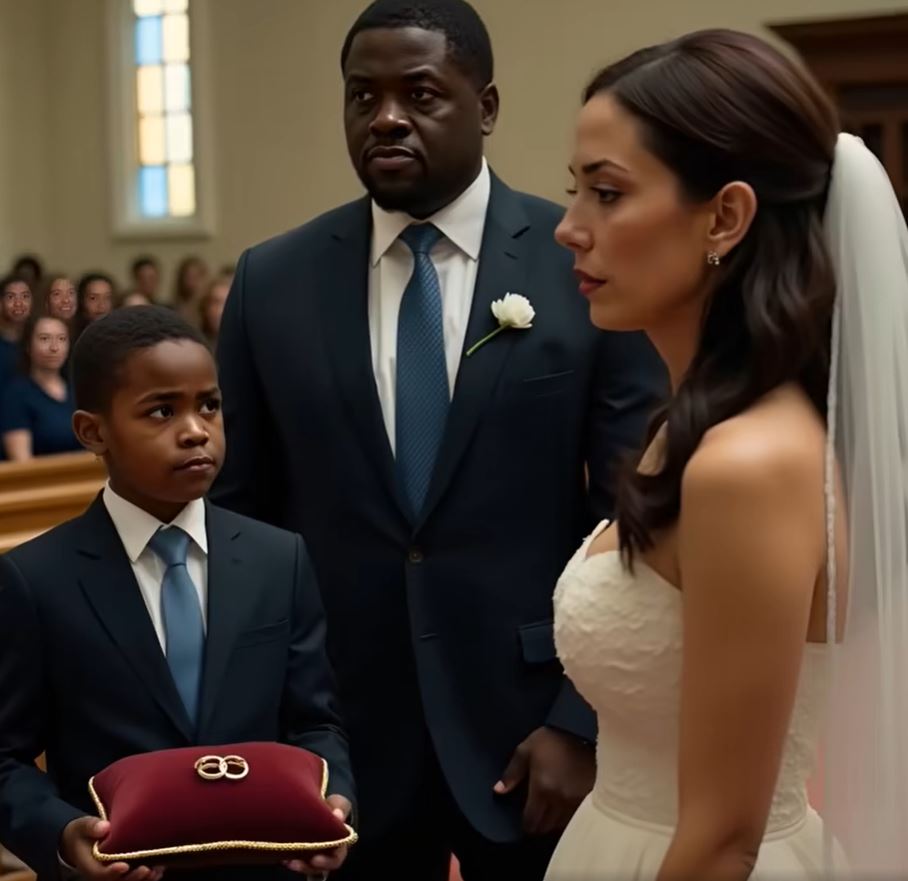 The son ruined the wedding with just one phrase — and the bride’s radiant smile began to fade!
