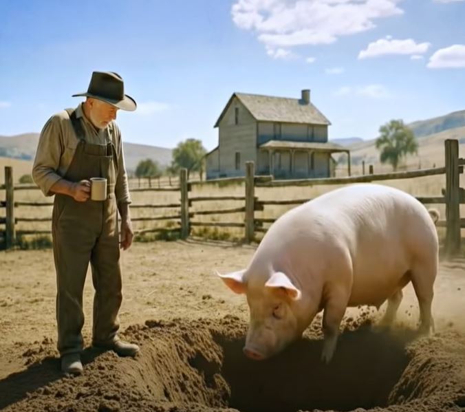 For three days my boar had been stubbornly digging in the same spot, as if he sensed something important there