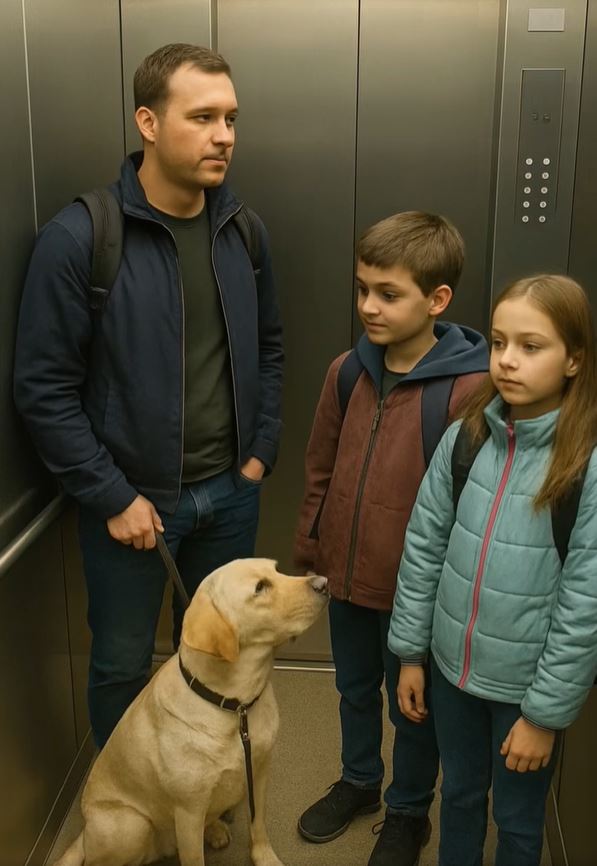 My little sister and I were riding the elevator when a strange dog put its paws on my sister and started barking: we were horrified when we understood the reason