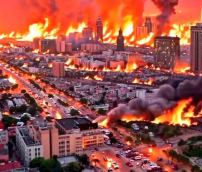 BREAKING NEWS Just hours ago, a tremendous fire broke out in!