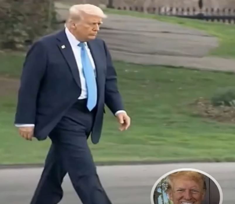 Trump’s walk to Marine One caught in photo leaves people talking after detail spotted