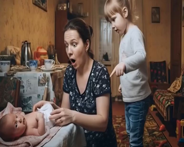 My six-year-old daughter and I were changing the diaper of my sister’s newborn baby when my daughter pointed at her little cousin and said, “Mom, what’s that?”