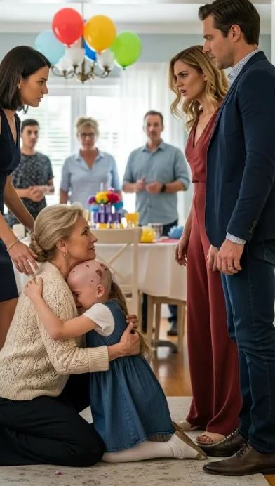 During a family party, i discovered my little granddaughter’s head shaved. my daughter-in-law laughed it off: “come on