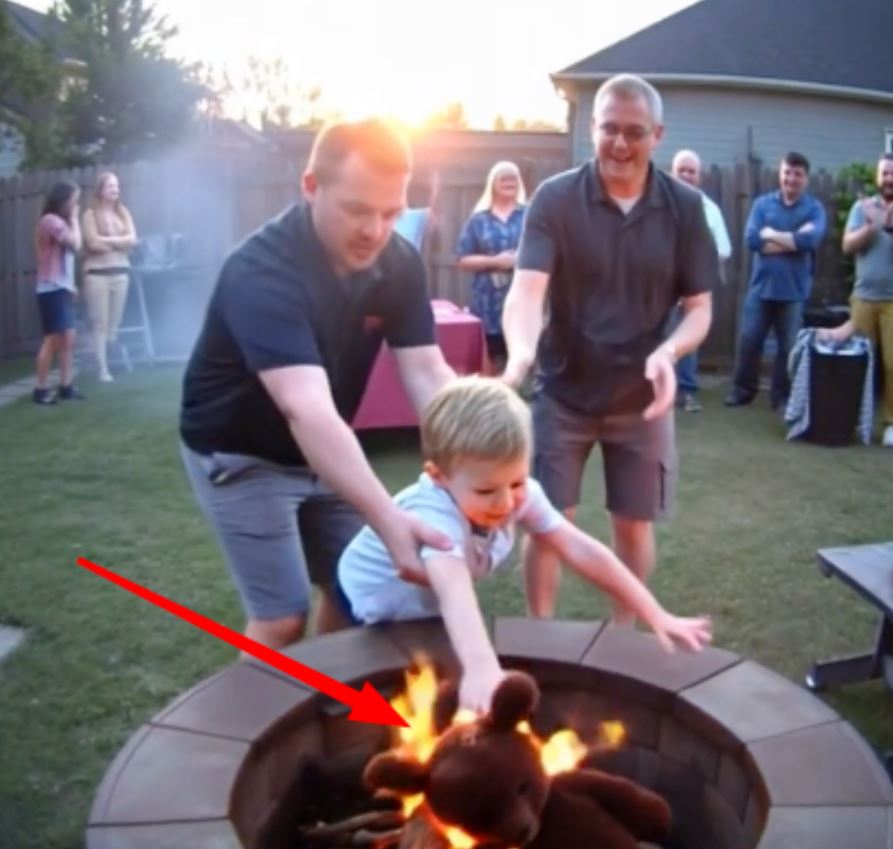 At the family BBQ, I froze when I saw my son’s toys melting in the