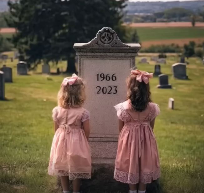 Girls visit dad’s grave to “show him” their new dresses as he requested: They see 2 boxes with their names on them