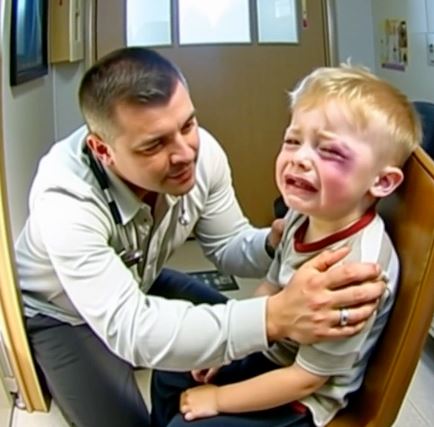 I got a call from the school nurse about my son. I hurried over. He