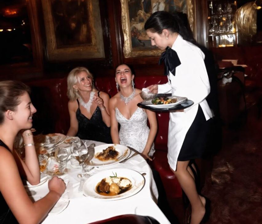 Three wealthy women humiliated a “poor” waitress: The restaurant froze… until my partner stood up, changing everything