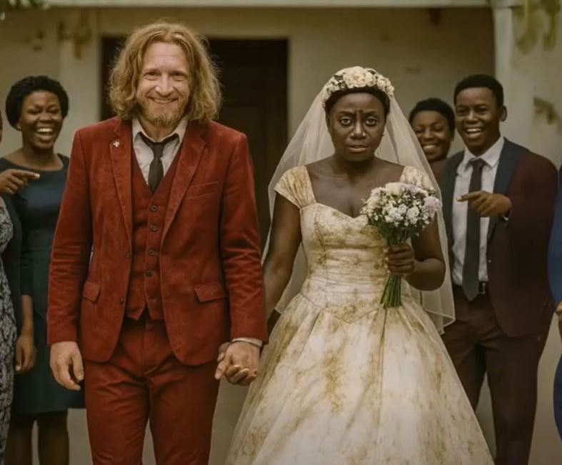 A young Black woman marries a homeless man: the guests burst out laughing… until he takes the microphone and says this