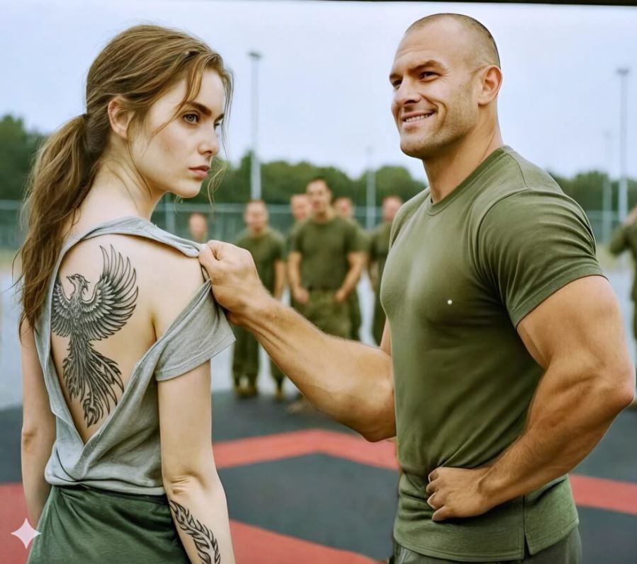 A soldier mocked for her appearance, until a tattoo reveals a shocking secret