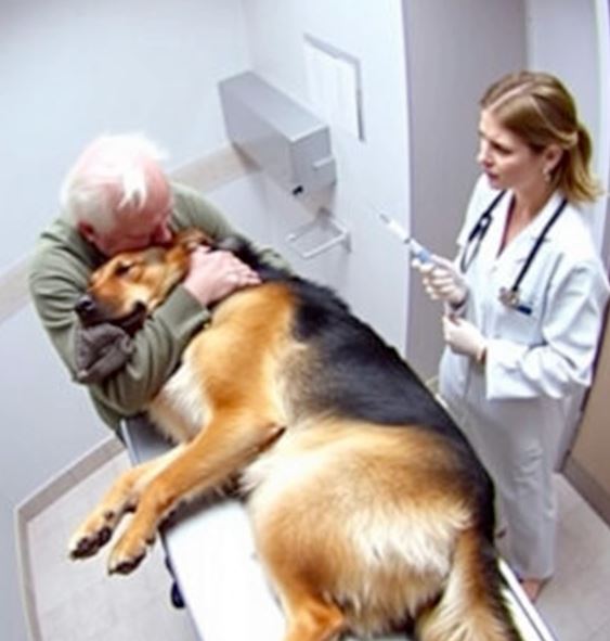Just before being put down, the dog hugged his owner — what followed was incredible