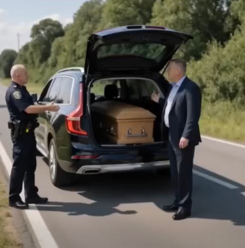A police officer pulled over a hearse for speeding and chose to inspect the coffin, What he!