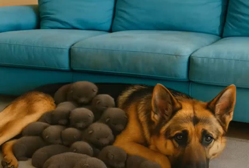 He Helped a Stray German Shepherd Give Birth — Minutes Later, the Vet Froze at What Came Out