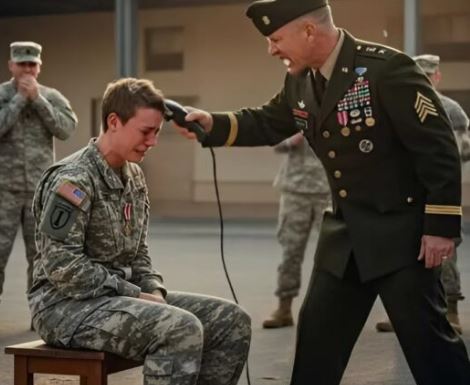The naval commander cut off her long hair — then froze when he noticed a small mark on the back of her neck.