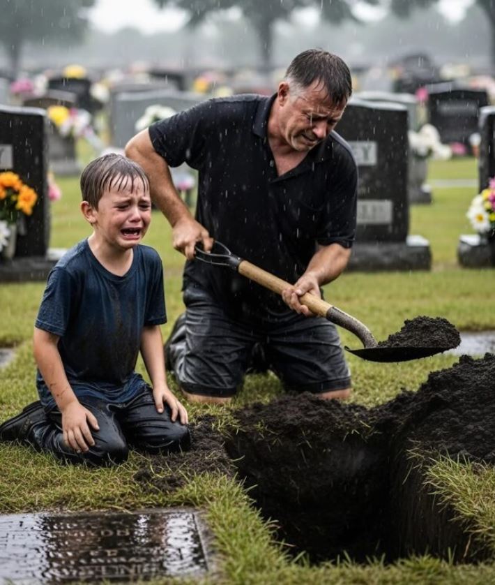 The boy insisted that his father exhume his mother’s grave… and when the coffin was finally opened, everyone froze in horror…