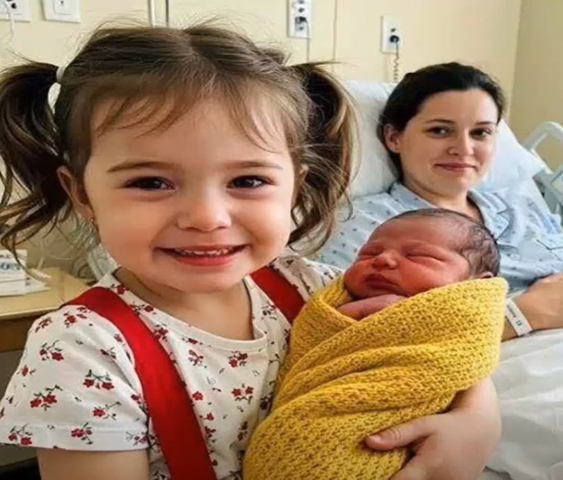 My Daughter Was Thrilled To Hold Her Newborn Sister, Until She Whispered One Word To Me