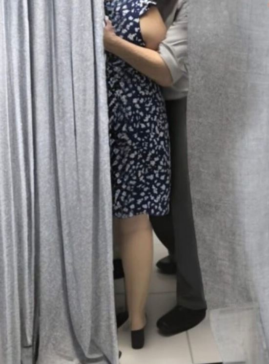 I had the feeling that a «loving» couple had locked themselves in the dressing room next to mine – I couldn’t resist and went inside.