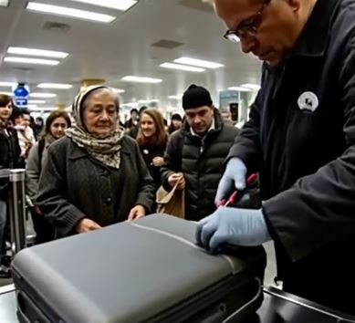 During a routine scan of an elderly woman’s bag, the officer saw something that didn’t look right.