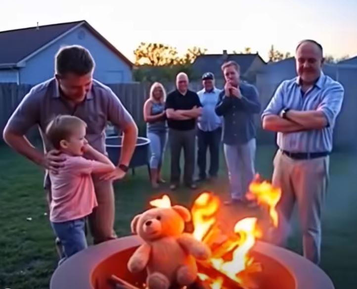 At the family BBQ, I froze when I saw my son’s toys melting in the