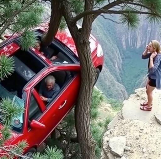 My daughter cut the car’s brake lines. When the car skidded off the cliff, we