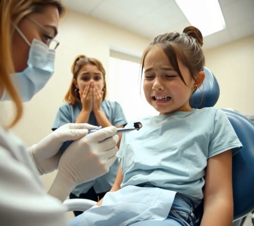 My 12-year-old daughter kept crying about the sharp pain in her jaw, barely able to