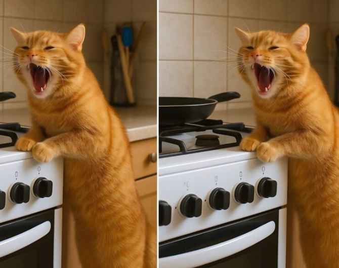 The cat had been acting strange all evening։ It hissed, meowed, and wouldn’t move away from the stove