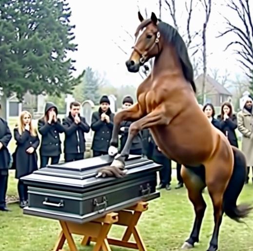 On the day of my husband’s funeral, his horse broke the lid of the coffin.