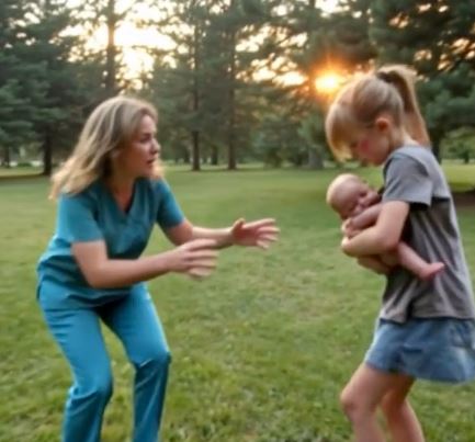 By the time I realized the figure at the tree line was my daughter, I