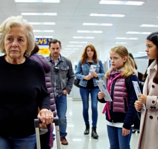 I bought plane tickets for the whole family, but at the airport my daughter-in-law gently