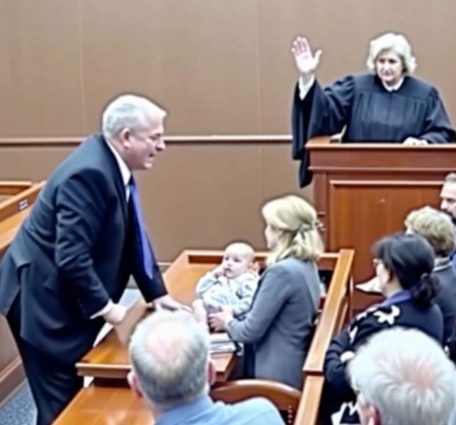 At Our Divorce Hearing, My Husband Pointed at Me Holding Our Son and Said, “Take