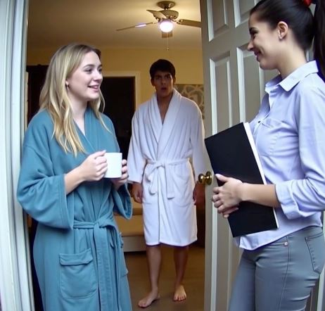 My flight was canceled, so I came home earlier than planned. When I opened the