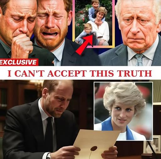 “He’s Not Your Father…” Prince William collapses in disbelief after reading Princess Diana’s final letter to her sons — a secret buried by the Palace for 30 year