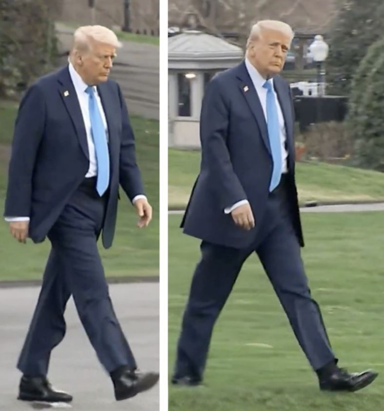 Photo of Trump walking toward Marine One turns heads after people spot small detail
