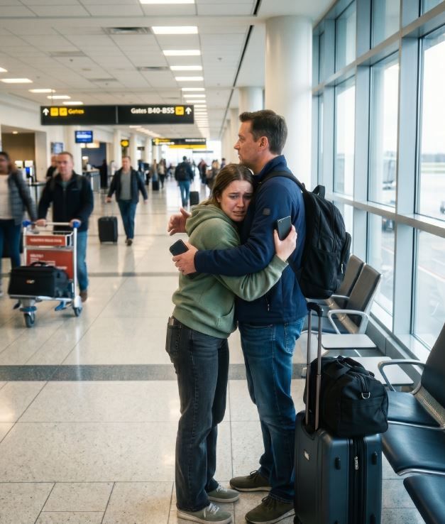 I cried when I took my husband to the airport in New Delhi because he