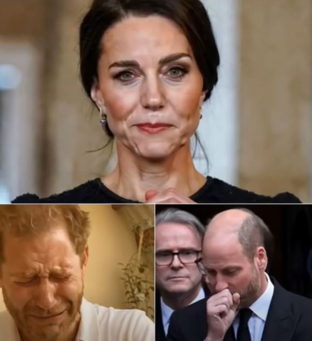 A NIGHT OF TERROR. The Palace confirms a tragic announcement from Princess Kate. Prince Harry collapses in tears watching live. William suppresses his grief to lead an emergency meeting at 1 a.m.