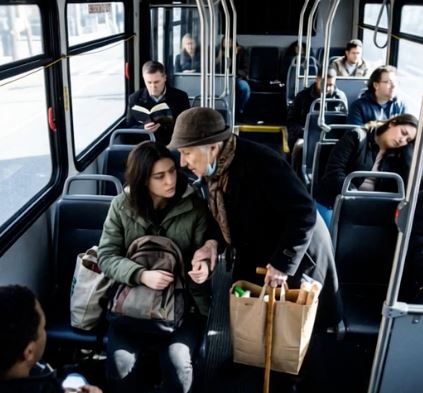 I Gave My Seat to an Old Woman on the Bus. She Whispered, “If Your