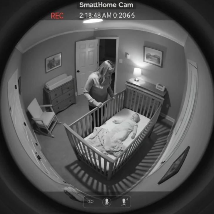 While traveling for work, I checked the baby monitor and saw a stranger putting my son to bed. What I discovered afterward pushed me